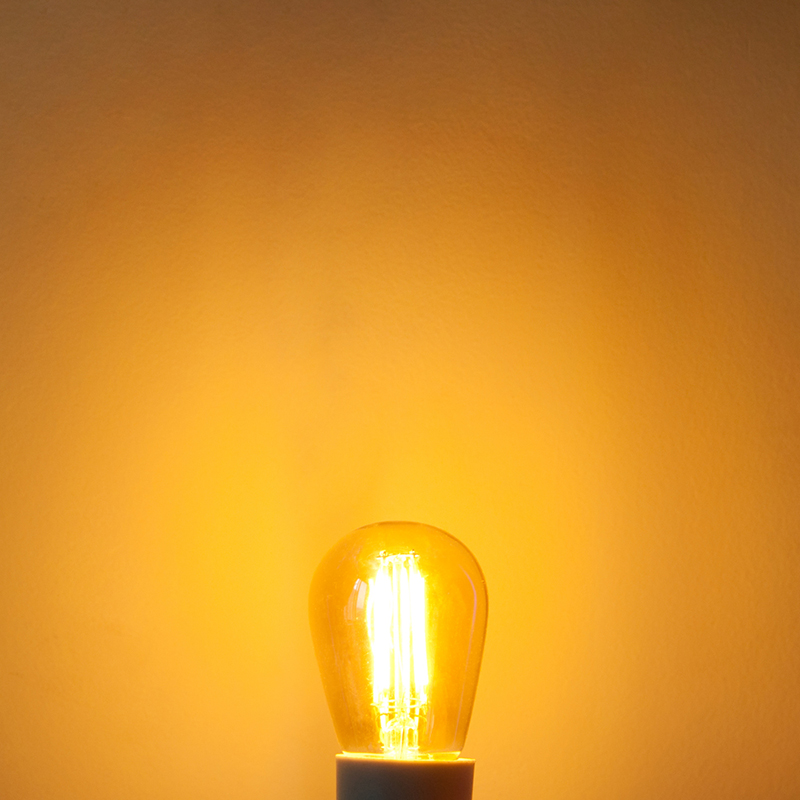 Gold Tint S14 E26/E27 Base 4W LED Vintage Antique Filament Light Bulb, 40W Equivalent, 4-Pack, AC100-130V or 220-240V Gold Tint S14 E26/E27 Base 4W LED Vintage Antique Filament Light Bulb, 40W Equivalent, 4-Pack, AC100-130V or 220-240V